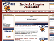 Tablet Screenshot of etobicoke-ringette.com